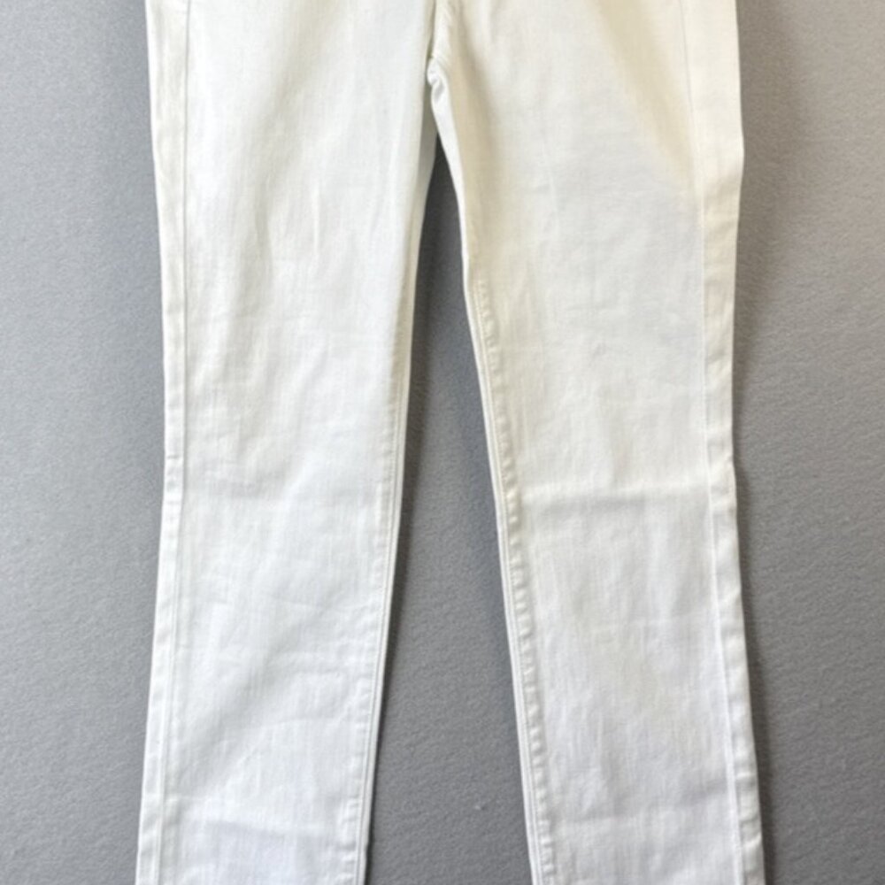 7‎ For All Mankind Skinny Jeans Women's 28x32 White Rhinestone Lightning Bolt